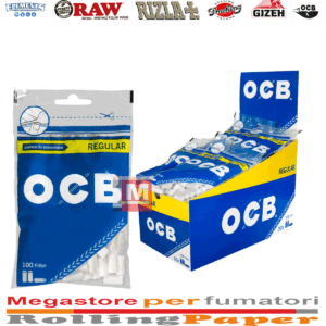 Filtri OCB Regular 7,5mm Lunghi – 10 Bustine da 100 Filtrini