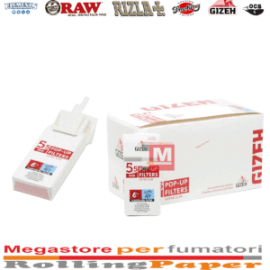 Filtri Gizeh Extra Slim 5,5mm Pop-Up – 20 Astucci x 126 (Totale 2520 Filtri)
