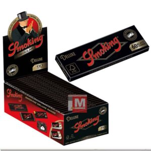 Cartine Smoking Deluxe Black – De Luxe Nere Corte Regular, Box da 50 Libretti