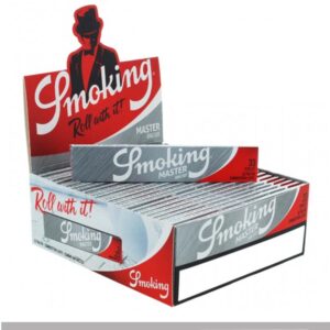 Cartine Smoking Master Argento King Size Slim – Lunghe Silver Ultra Sottili, Box da 50 Libretti
