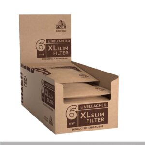Filtri Gizeh Pure Slim 6mm XL Biodegradabili Non Sbiancati 2400 Filtri