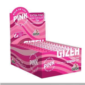 Cartine Gizeh Pink Extra Fine King Size Slim con Tips 26 Libretti