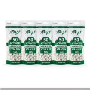 Filtri PURIZE Extra Slim 6mm Bianchi con Carbone Attivo – 250 Filtri (Standard – Naturale)