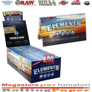 Elements Cartine Blue Doppie Corte – Single Wide Double – 25 Libretti