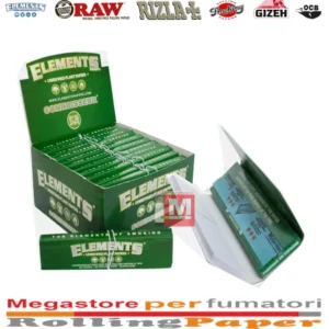 Elements Cartine Connoisseur Eco Green King Size Slim + Filtri – 24 Libretti