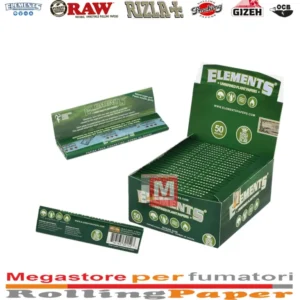 Elements Cartine Green King Size Slim – Carta Vegetale – 50 Libretti