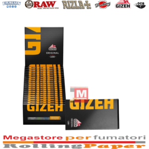 Gizeh Cartine Black Originali Doppie Corte – Magnetiche Nere, 20 Libretti