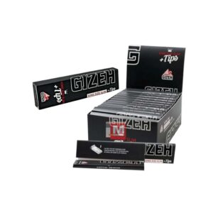 Cartine Gizeh Nere Lunghe King Size Slim con Filtri in Carta – 26 Libretti Originali