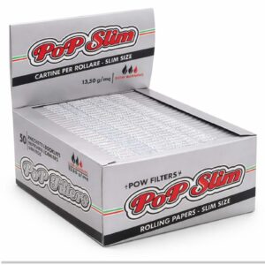Cartine POP Slim Argento Lunghe Grigie King Size – 50 Libretti