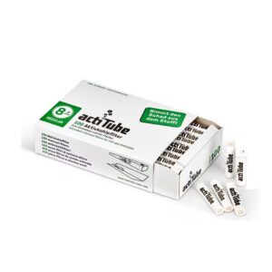 Filtri ActiTube Regular 8mm ai Carboni Attivi – 1 Scatoletta da 100 Filtri Ecologici con Tappi in Ceramica
