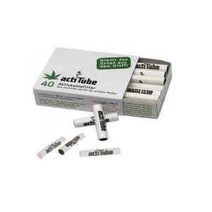 Filtri ActiTube Regular 8mm ai Carboni Attivi – 1 Scatoletta da 40 Filtri Ecologici