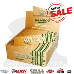 Cartine Rizla Bamboo King Size Slim – Lunghe in Bambù Naturale, 50 Libretti